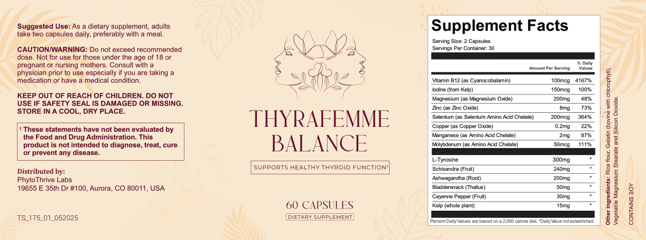 Thyrafemme Balance Label